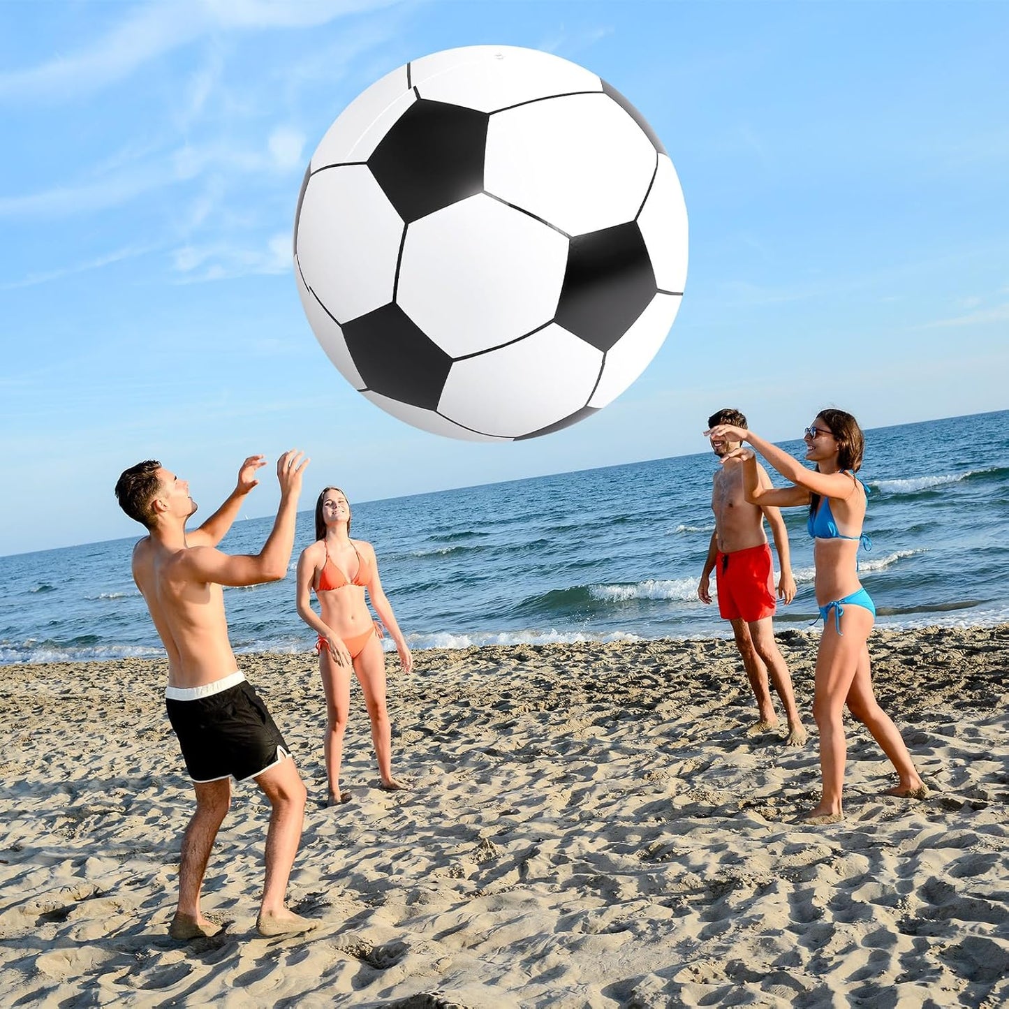 Giant Inflatable Sports Balls Set - 3 Pcs Large Beach Ball, Baseball, Soccer, Basketball - 40 Inch - Perfect for Sports Themed Party!