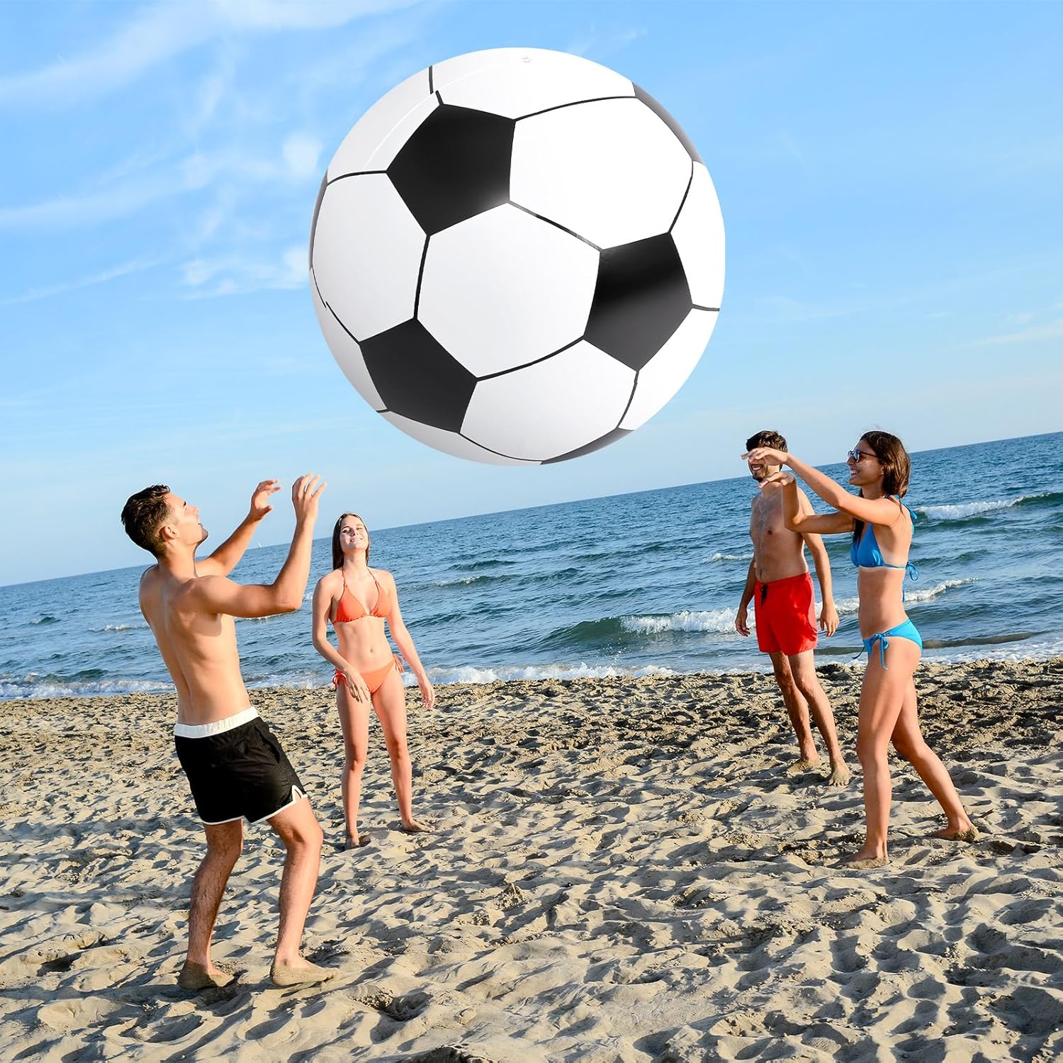 Giant Inflatable Sports Balls Set - 3 Pcs Large Beach Ball, Baseball, Soccer, Basketball - 40 Inch - Perfect for Sports Themed Party!