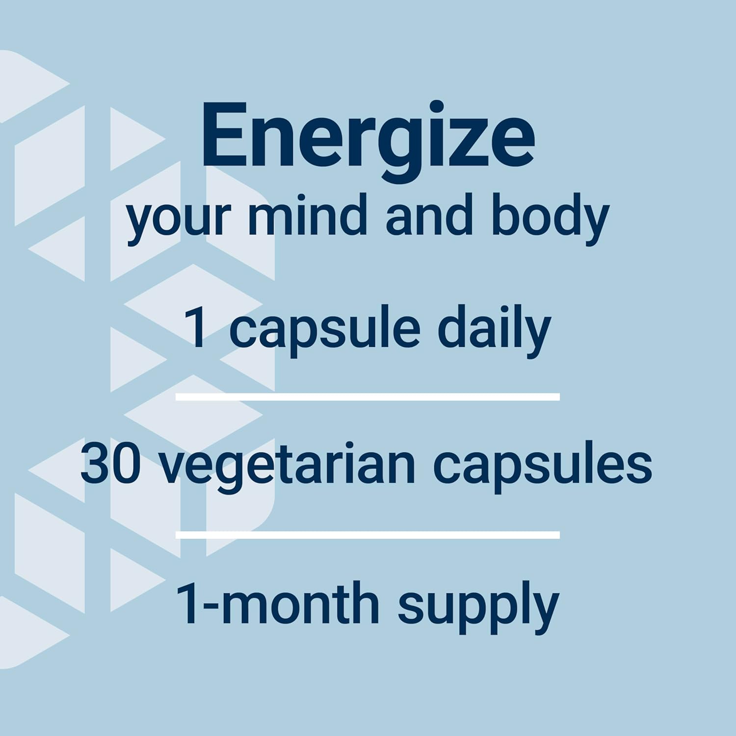 Ginseng Energy Boost Capsules for Stress Management, Energy Support - 30 ct - Gluten-Free, Non-GMO, Vegetarian