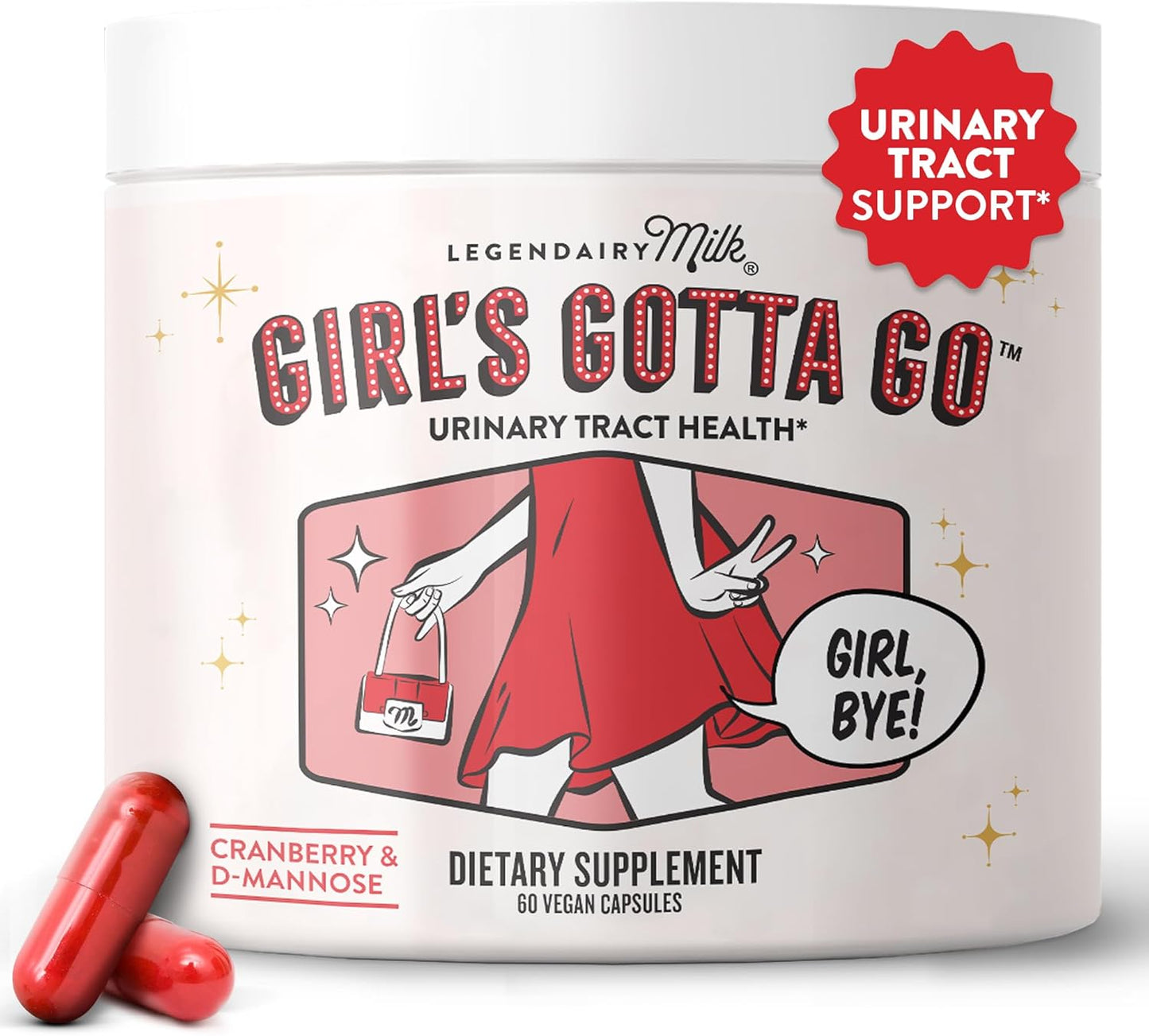 Girl’s Gotta Go™ - UTI Support Supplement with Cranberry and D-Mannose for Women, 30 Servings