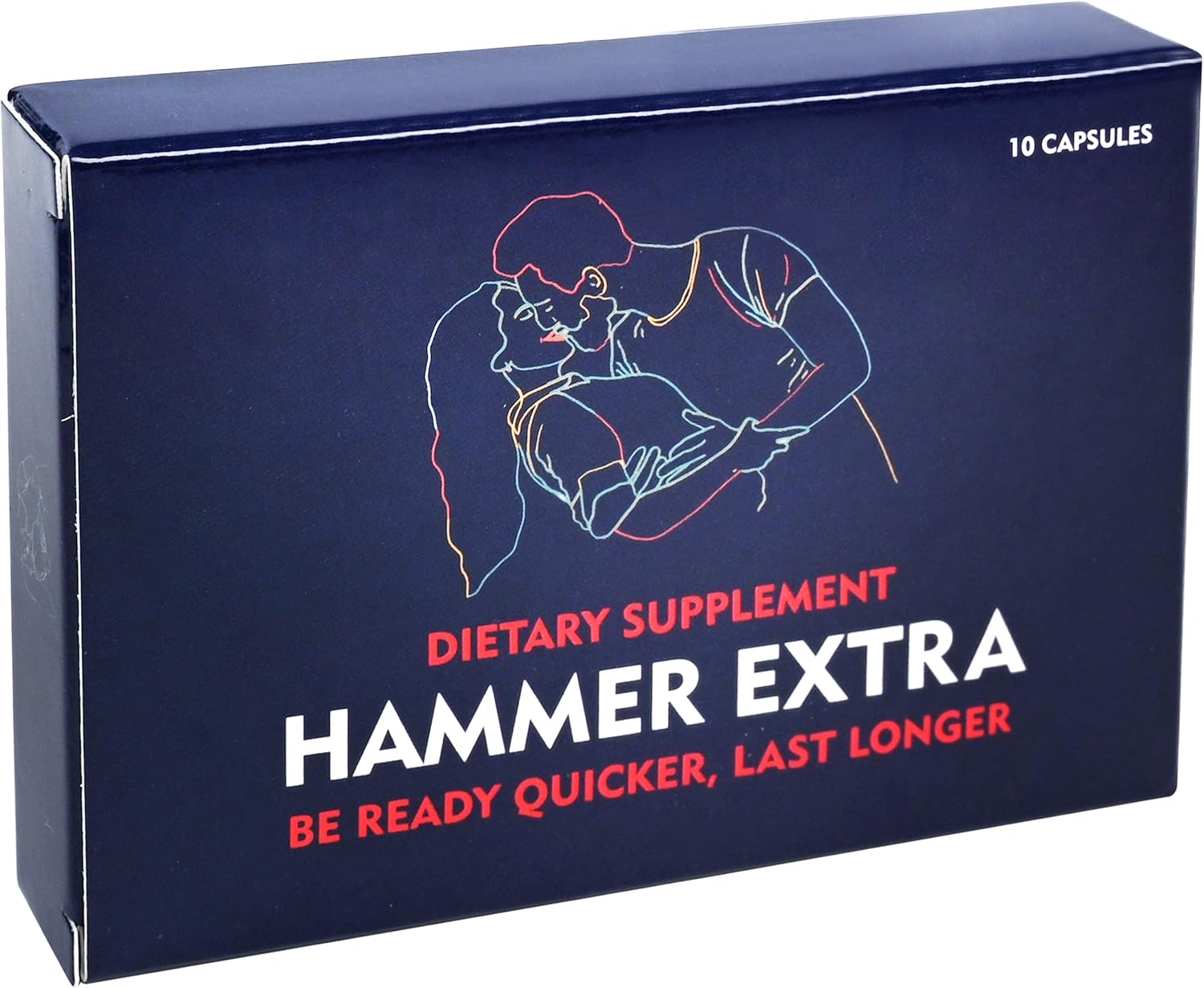 GLADTON Hammer Extra Herbal Supplement for Men - Energy, Stamina, Endurance - Fast Acting Male Enhancing Pill with Horny Goat Weed, Tongkat Ali, Ginseng & Maca Root - 10 Capsules