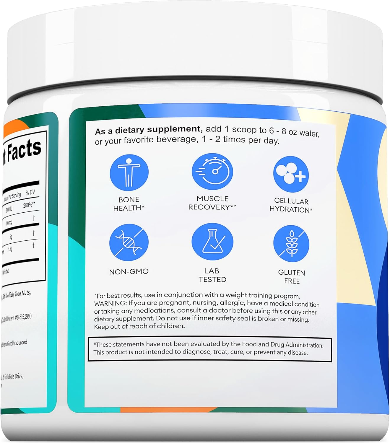 GLDN Creatine Monohydrate Powder with HMB, Vitamin D3, and K2 for Muscle and Bone Health