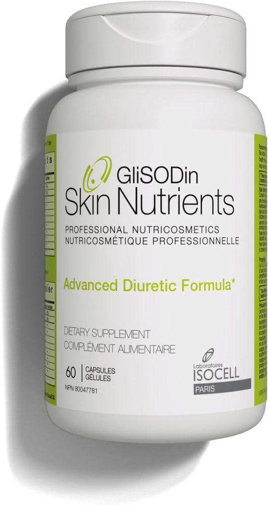 Glisodin Diuretic Capsules for Natural Drainage and Swelling Reduction with Purification Properties - 60 Count
