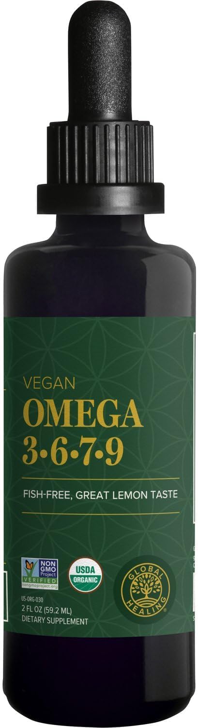 Global Healing Center Ashwagandha & Omega Kit - Supports Nervousness, Brain, Heart, and Eye Health