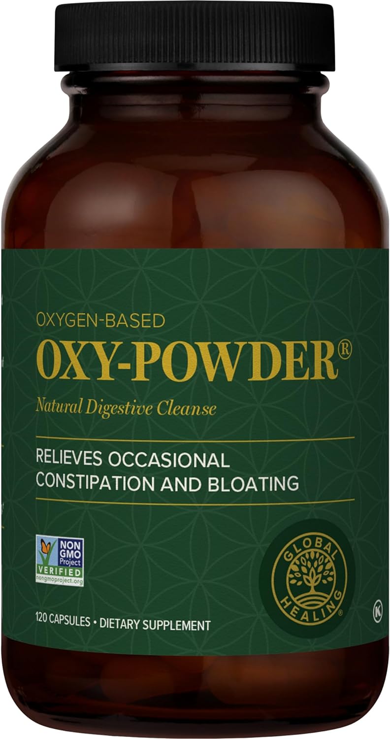 Global Healing Center Oxy-Powder and Candida Cleanse Kit - Natural Colon Cleanser and Detox for Candida Cleanse