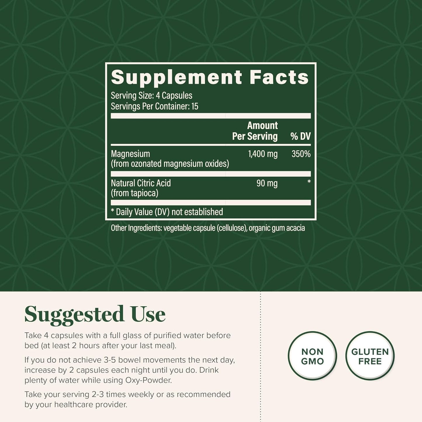 Global Healing Oxy-Powder Colon Cleanse - Constipation Relief, Magnesium Oxide Detox for Weight Loss & Gut Cleanse