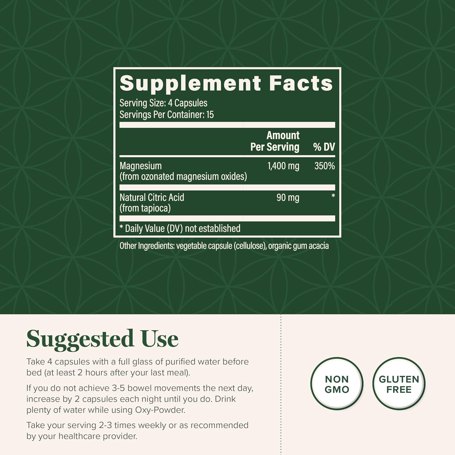 Global Healing Oxy-Powder Colon Cleanse - Constipation Relief, Magnesium Oxide Detox for Weight Loss & Gut Cleanse