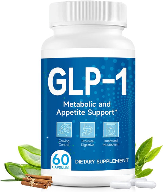 GloryBard GLP-1 Supplement with Probiotics for Gut Health and Energy - 60 Capsules