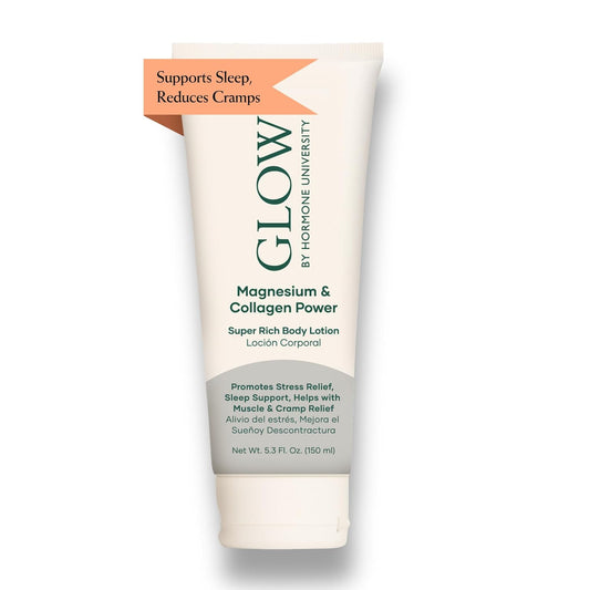 Glow Botanica Collagen Magnesium Lotion - Bedtime Sleep Cream - Zechstein Magnesium Chloride - 5.3Oz