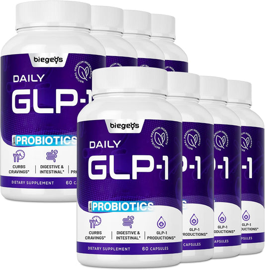 GLP-1 Boost Capsules with Synbiotics, Green Tea Extract, Eriocitrin - Probiotic for Men & Women - Supports Natural GLP-1 Production & Overall Wellness - 480 Capsules