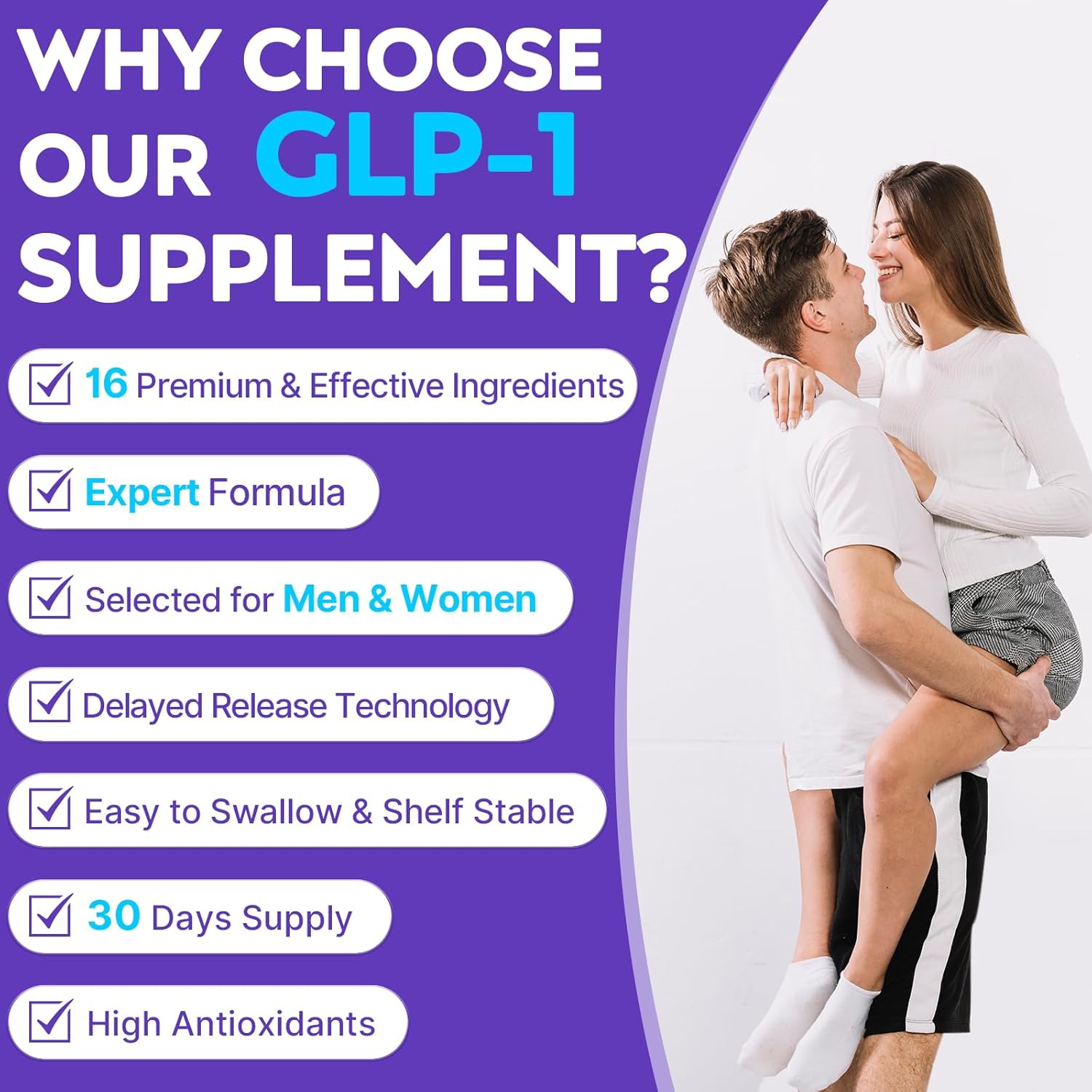 GLP-1 Boost Capsules with Synbiotics, Green Tea Extract, Eriocitrin - Probiotic for Men & Women - Supports Natural GLP-1 Production & Overall Wellness - 480 Capsules