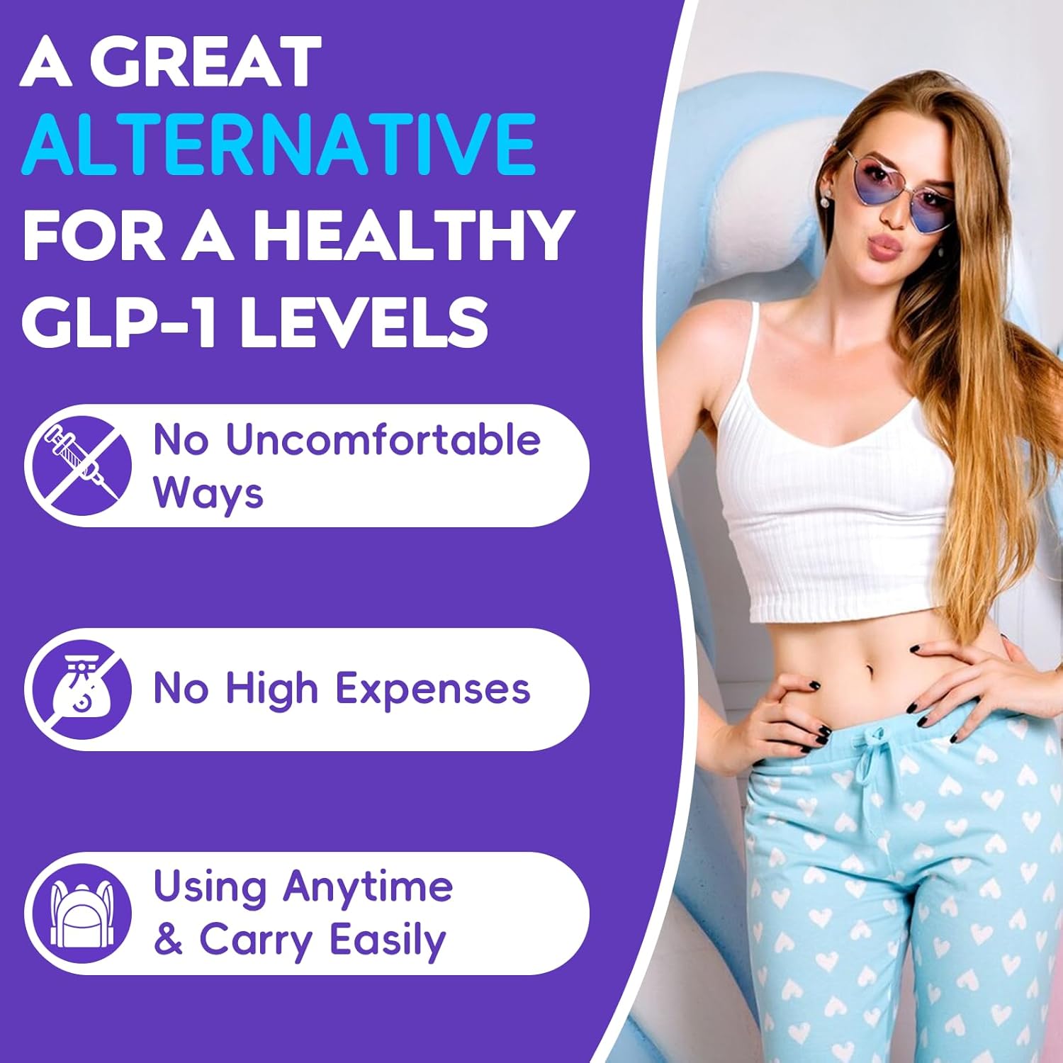 GLP-1 Boost Capsules with Synbiotics, Green Tea Extract, Eriocitrin - Probiotic for Men & Women - Supports Natural GLP-1 Production & Overall Wellness - 480 Capsules