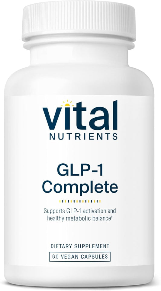 GLP-1 Complete Capsules with Probiotic, Prebiotic, and Postbiotic + Hops Extract for Craving Control - 60 Vegan Caps