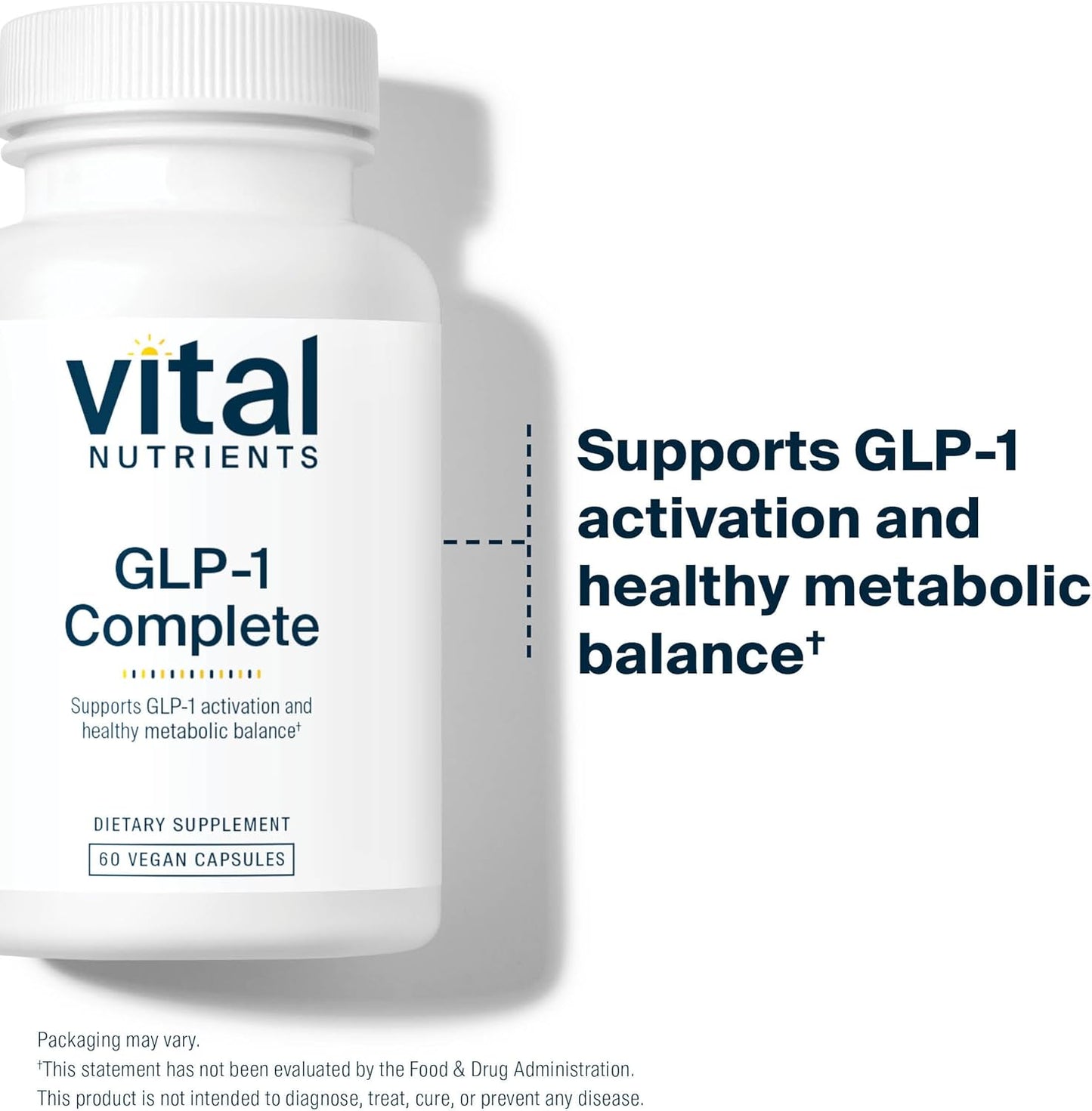 GLP-1 Complete Capsules with Probiotic, Prebiotic, and Postbiotic + Hops Extract for Craving Control - 60 Vegan Caps