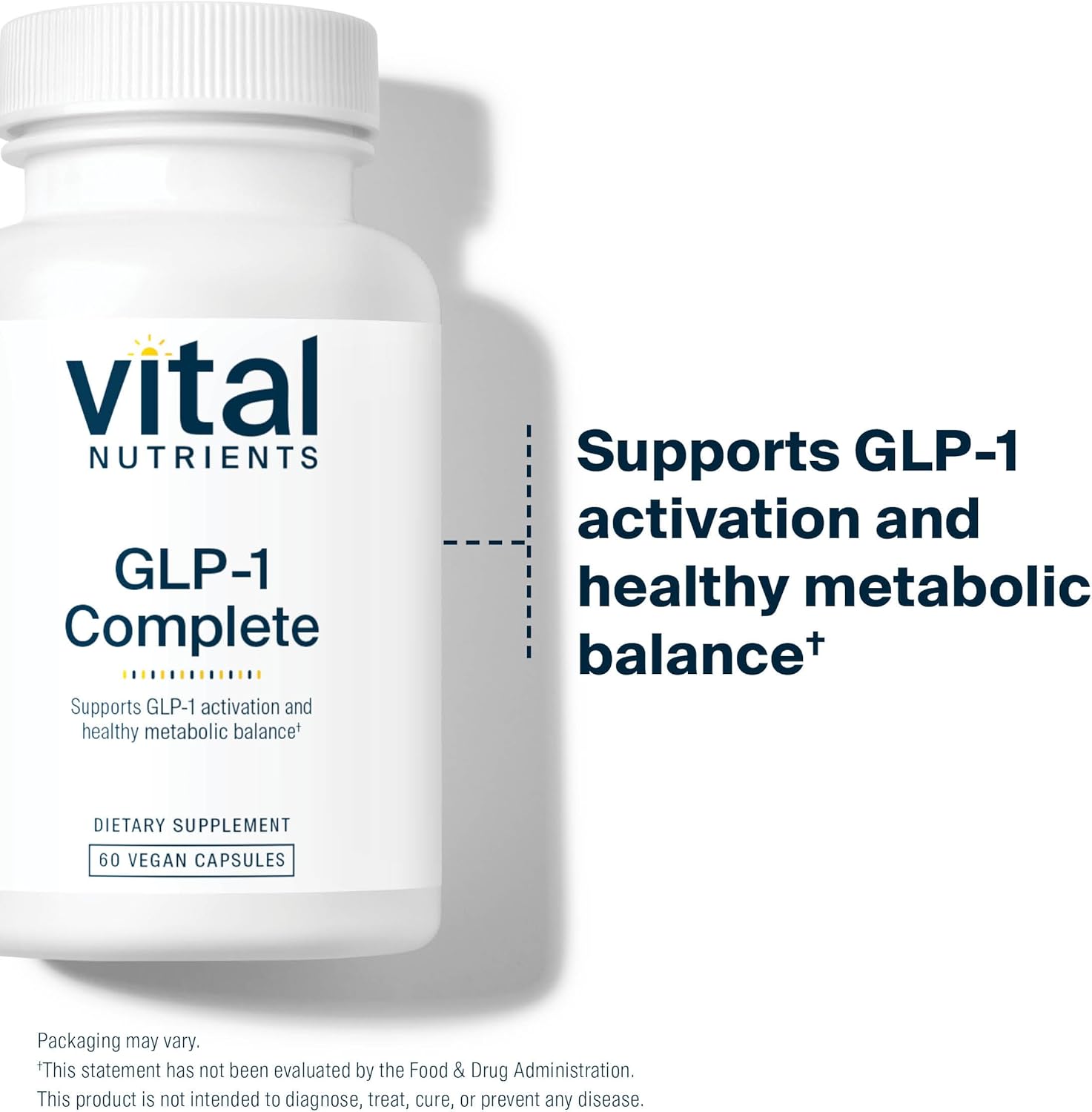 GLP-1 Complete Capsules with Probiotic, Prebiotic, and Postbiotic + Hops Extract for Craving Control - 60 Vegan Caps