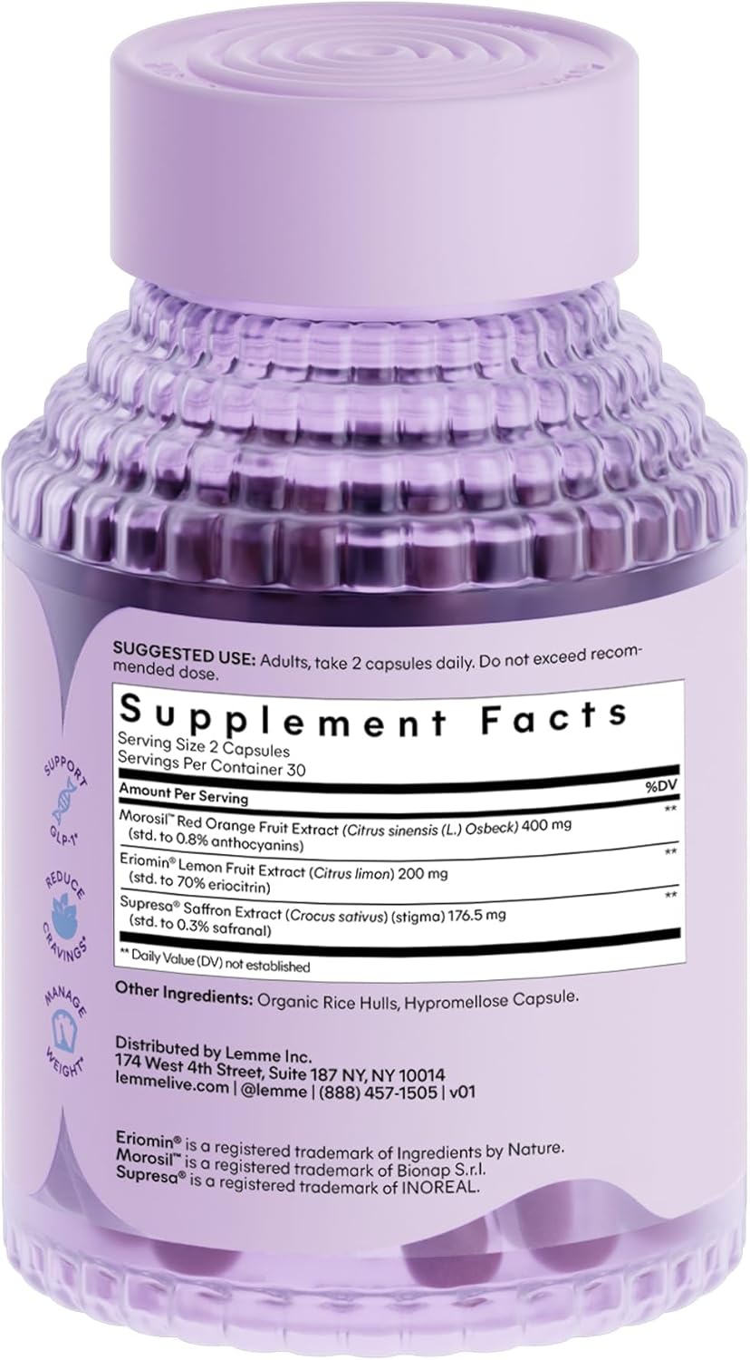 GLP-1 Daily Supplement for Hunger & Cravings, Fat Loss Support, 1 Month Supply