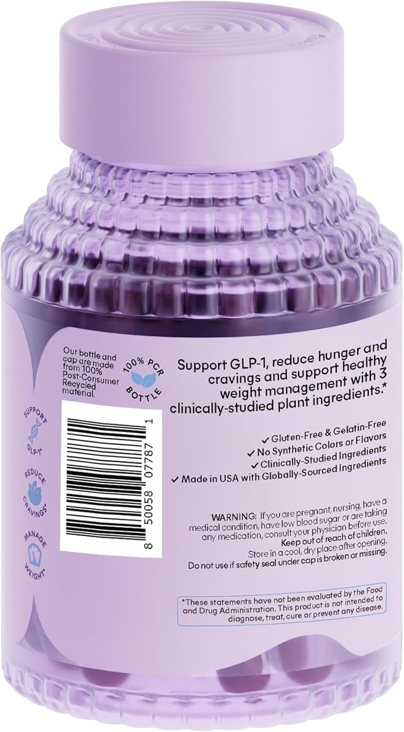 GLP-1 Daily Supplement for Hunger & Cravings, Fat Loss Support, 1 Month Supply