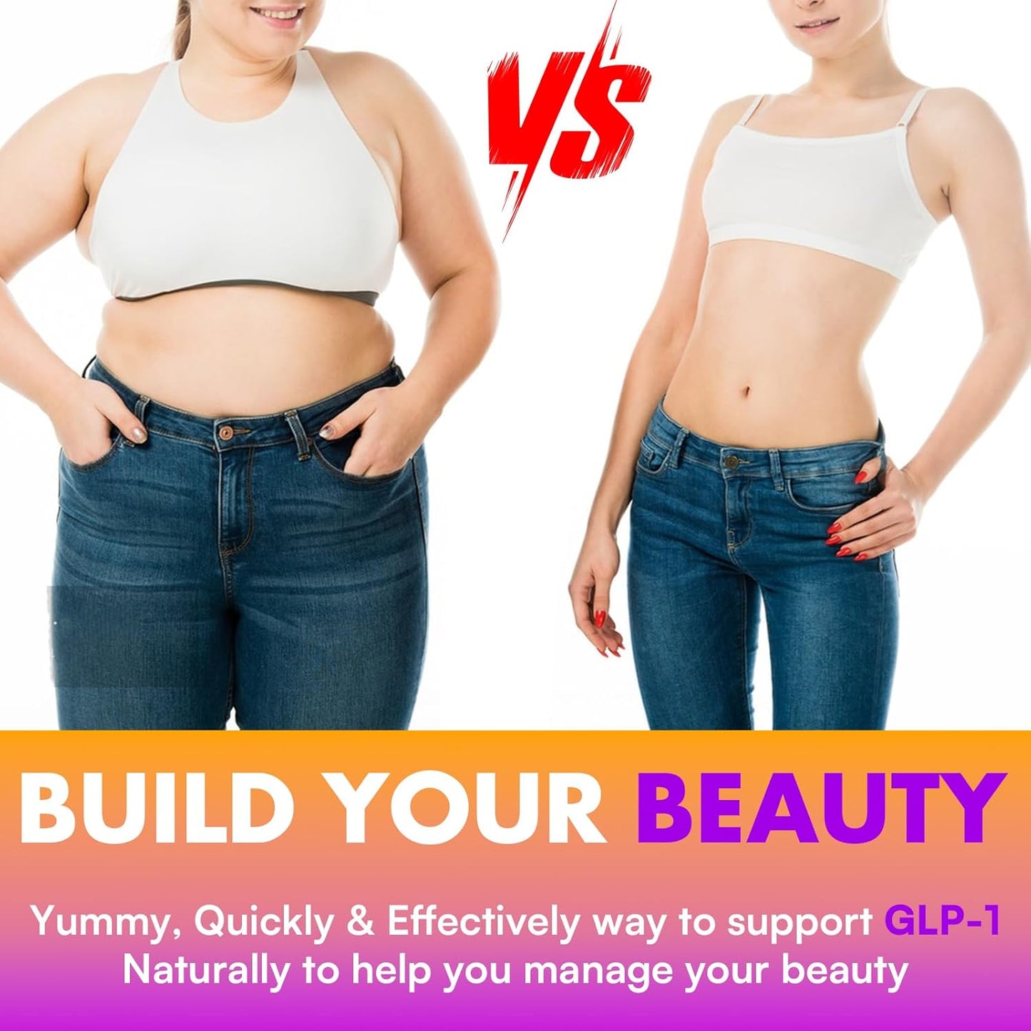 GLP-1 Gummy Supplement with Akkermansia Probiotic & Berberine for Men & Women, Yuzu Flavor, 60 Gummies, Zero-Sugar, Natural Support