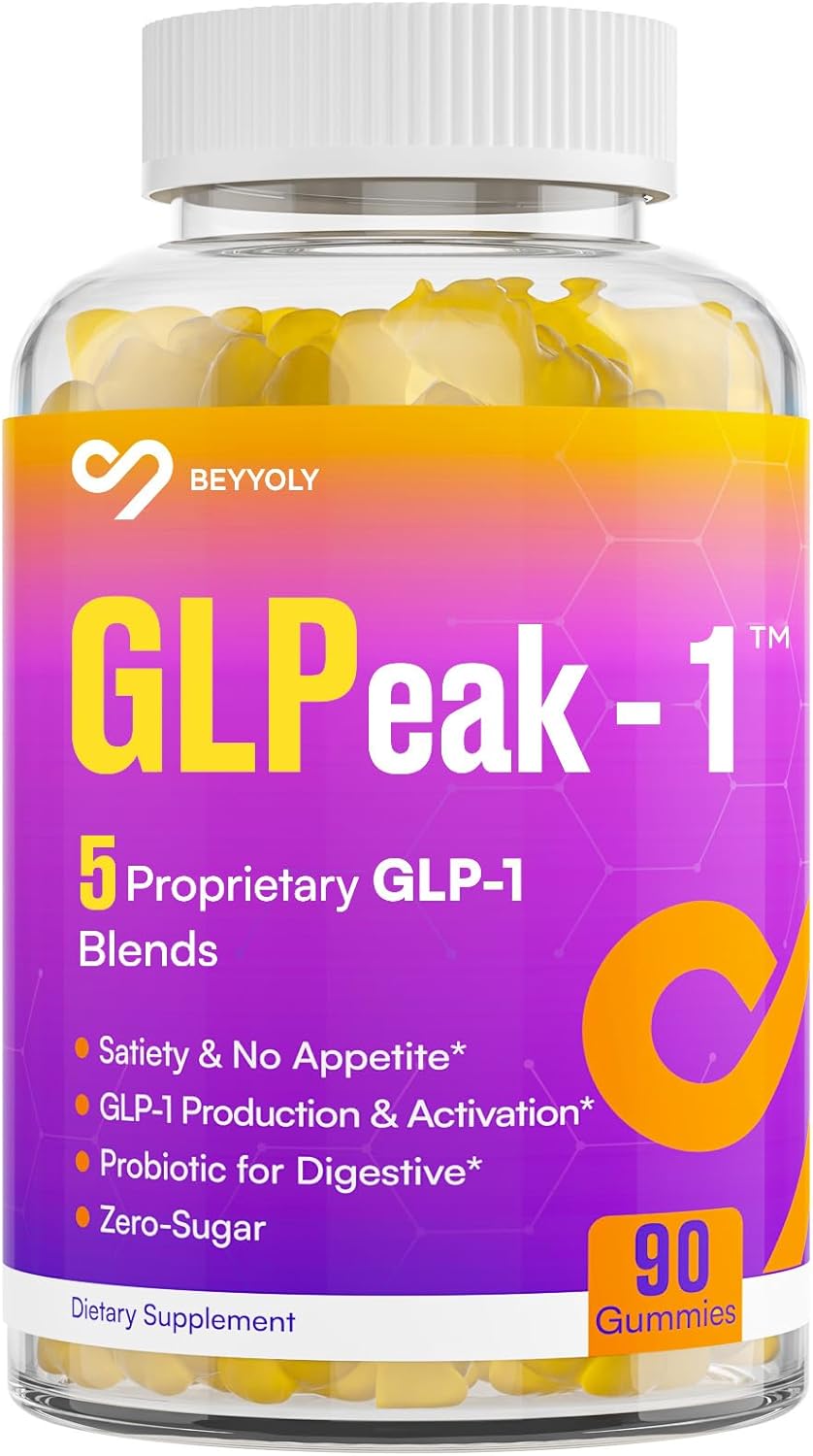 GLP-1 Gummy Supplement with Akkermansia Probiotic & Berberine for Men & Women, Yuzu Flavor, 60 Gummies, Zero-Sugar, Natural Support