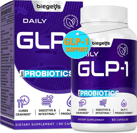 GLP-1 Supplement Capsules with Synbiotics, Green Tea Extract & Eriocitrin - Promotes Natural GLP-1 Production, Supports Healthy GLP-1 Levels for Men & Women - 60 Capsules