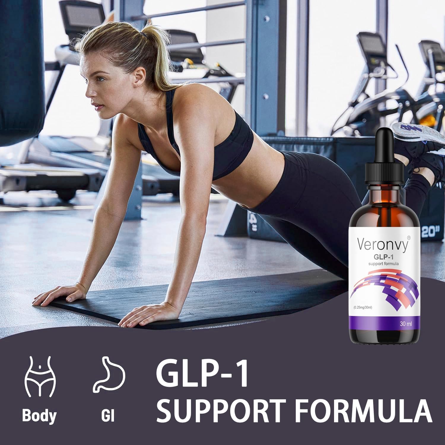 GLP-1 Supplement Drops and Patches Combo for Improved Health, 1Fl Oz