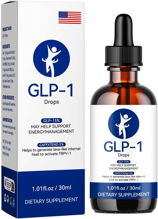 GLP-1 Supplement Drops for Men and Women - 1 Pack, 1.01 Fl Oz - Generic Formula