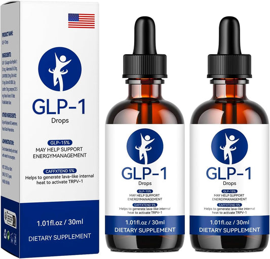 GLP-1 Supplement Drops for Men and Women - Convenient 2PC Pack