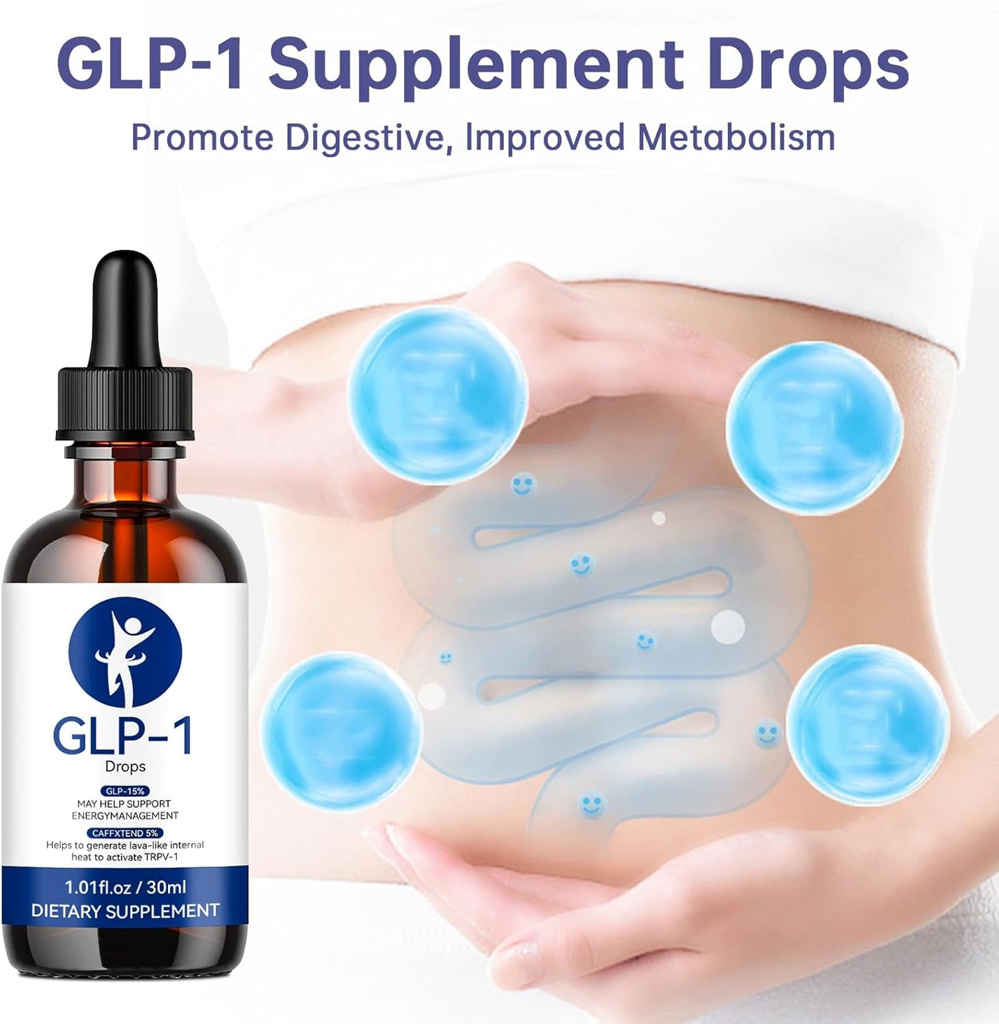 GLP-1 Supplement Drops for Men and Women - Convenient 2PC Pack