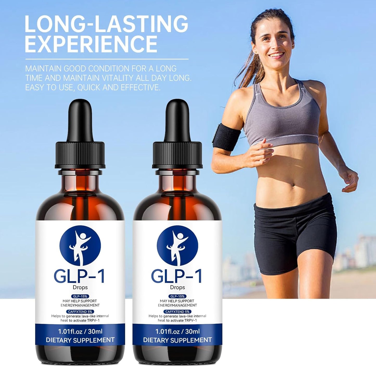 GLP-1 Supplement Drops for Men and Women - Convenient 2PC Pack