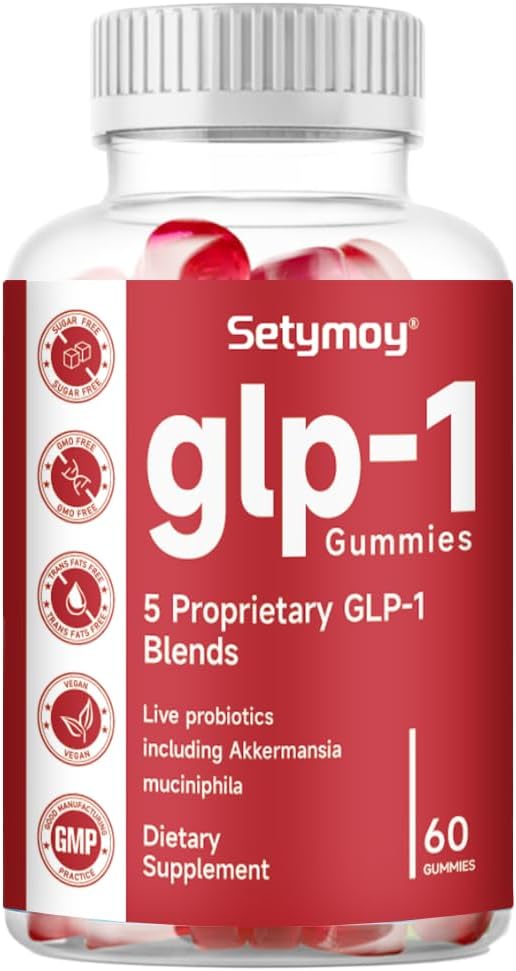 GLP-1 Supplement Gummies with Akkermansia Probiotic & Berberine - 60 Gummies for Men & Women