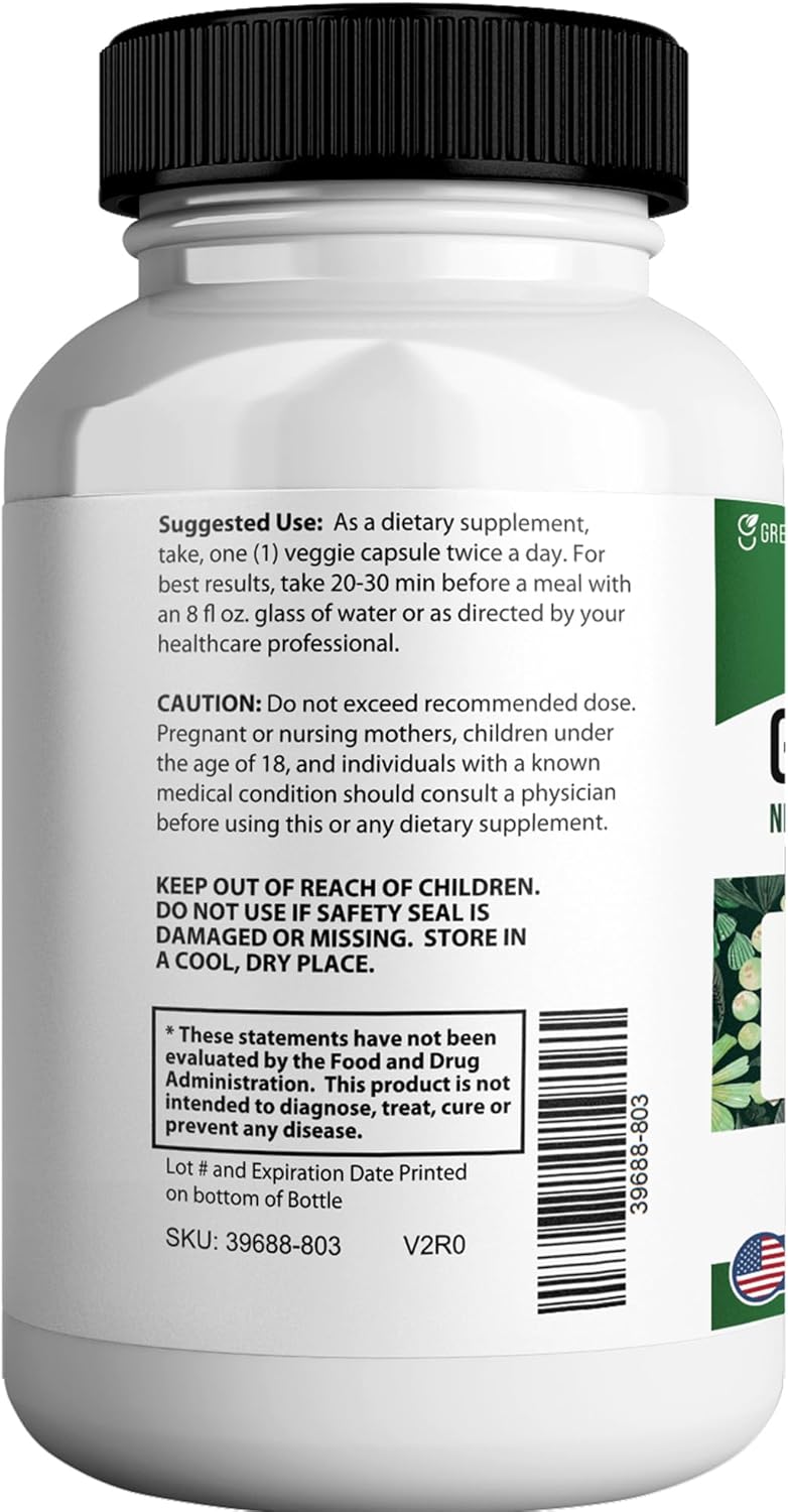 GlucoFreedom Max - Blood Flow & Circulation Supplement with Magnesium, Vitamins C & E, Zinc - 120 Capsules by GREENVIFY