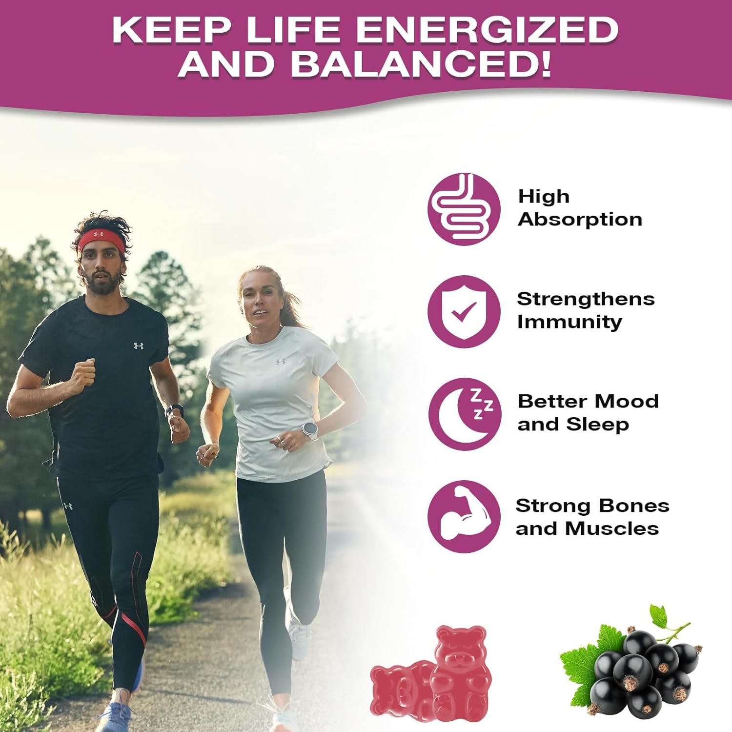 Glucosamine Chondroitin Gummies with MSM, Elderberry - Joint Supplement for Adults, Men, Women - Extra Strength 2 Pack