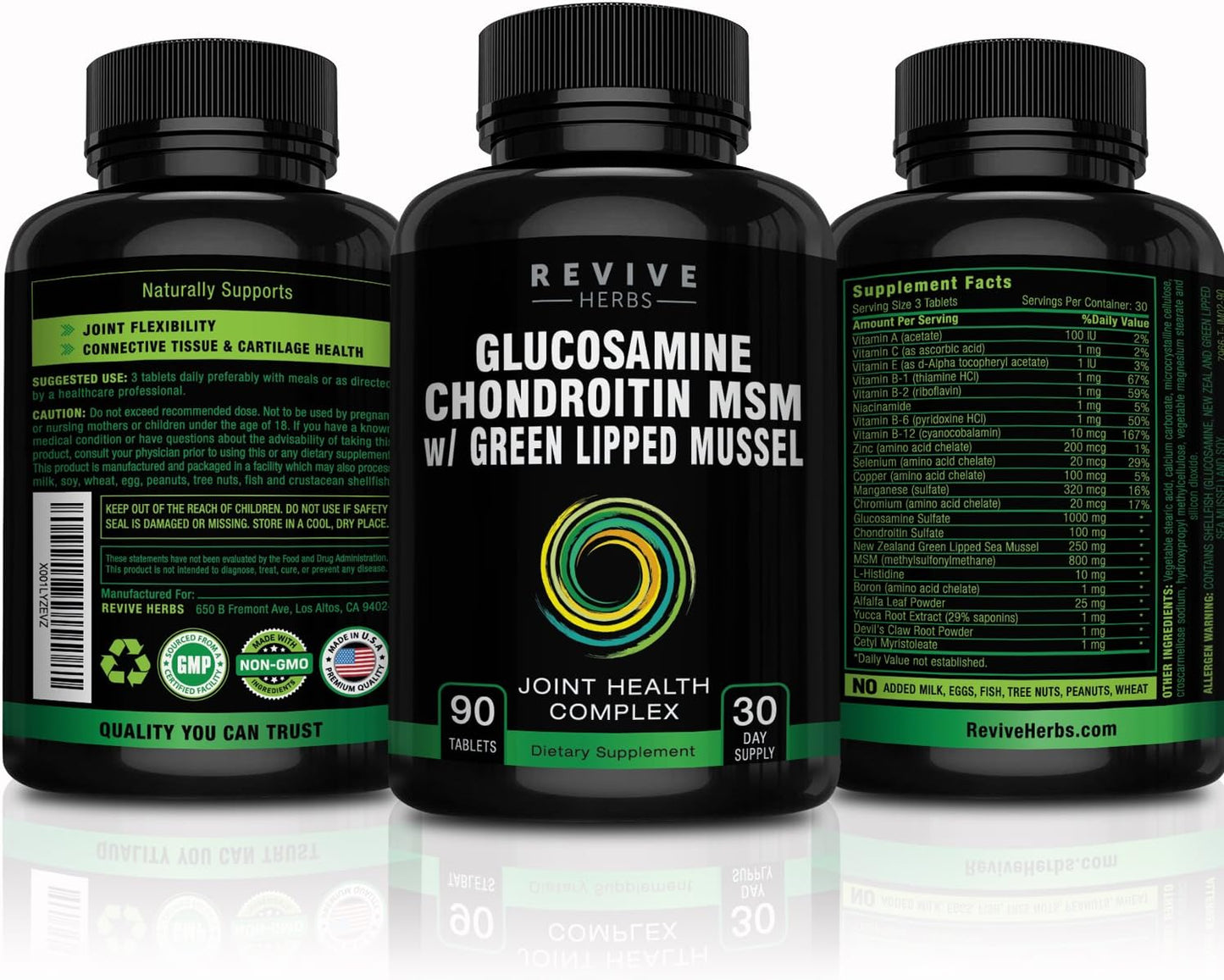 Glucosamine Chondroitin MSM with New Zealand Green-Lipped Mussel for Joint Flexibility & Cartilage Health