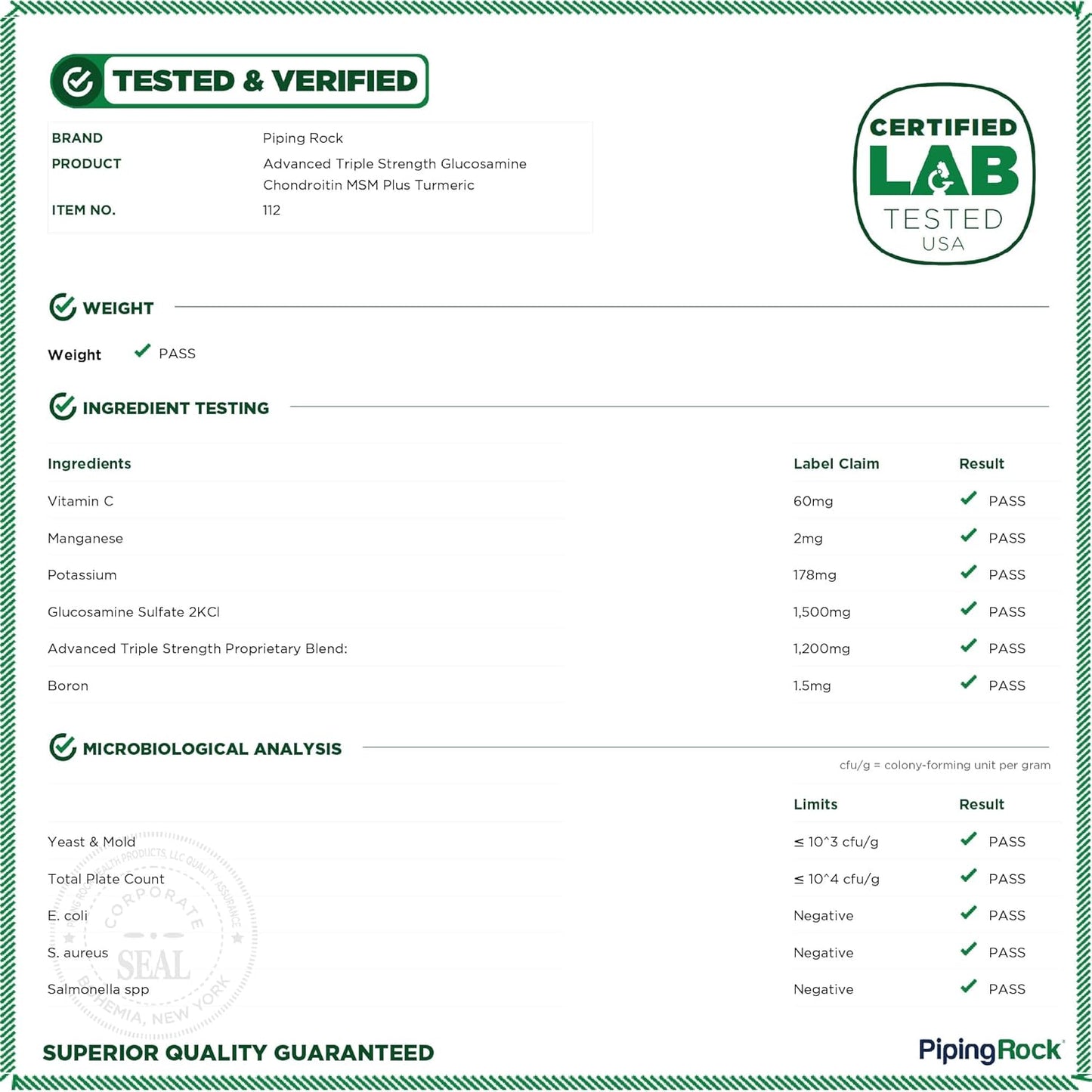 Glucosamine Chondroitin Turmeric MSM Caplets - Triple Strength Advanced Supplement | 180 count | Non-GMO, Gluten Free