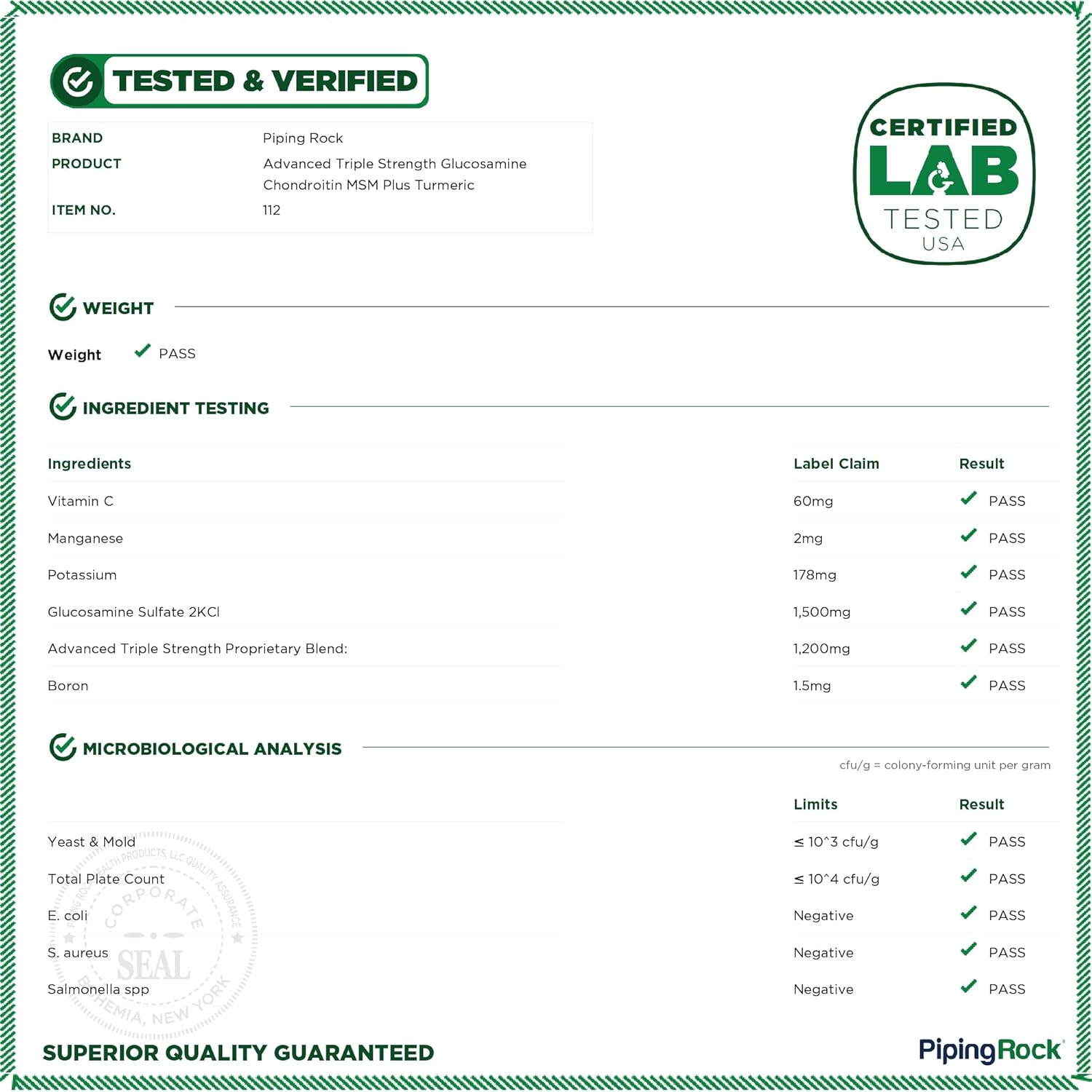 Glucosamine Chondroitin Turmeric MSM Caplets - Triple Strength Advanced Supplement | 180 count | Non-GMO, Gluten Free