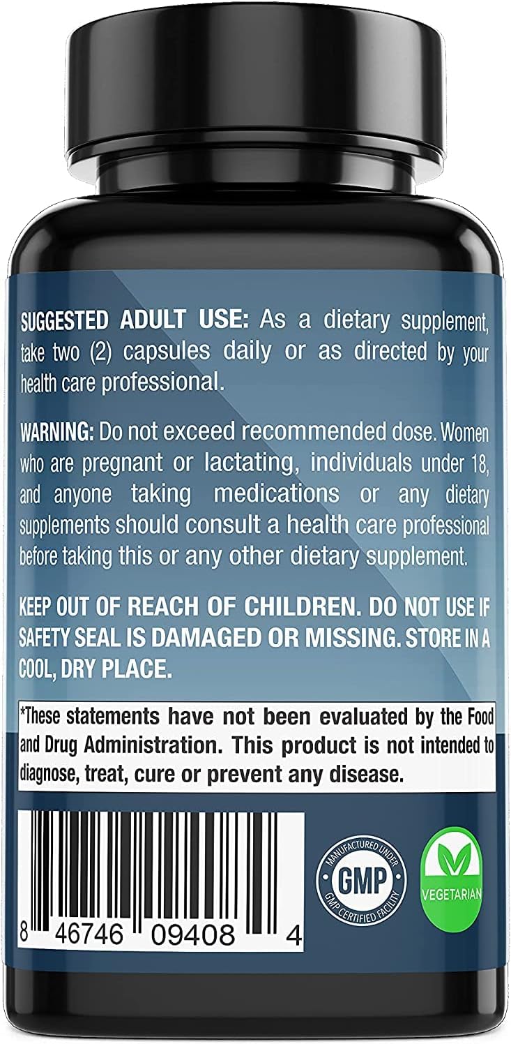 Glucosamine Joint Support Capsules with MSM, Turmeric, Vitamin C, Potassium & Herbal Blend - 60 Vegetarian Capsules