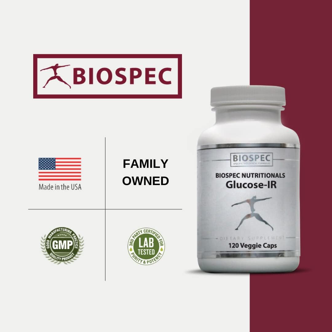 Glucose-IR Supplement with Cinnamon Extract, Chromium, Berberine, and Biotin - 120 Capsules