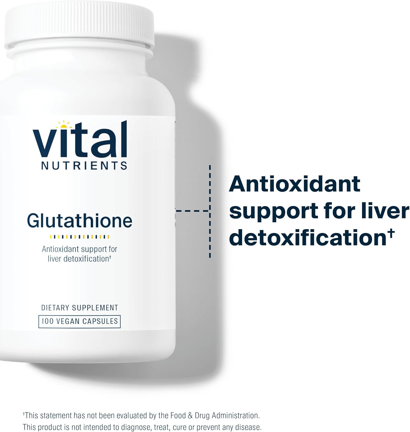 Glutathione 400mg Capsules for Liver Detox Support | Vegan Antioxidant Supplement | Gluten, Dairy, Soy Free | Non-GMO | 100ct