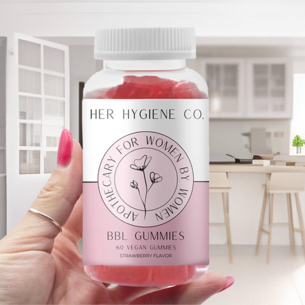 Glute Boost Multivitamin Gummies for Women, Butt Enhancing Support & Workout Aid, Strawberry Vegan 60 Gummies