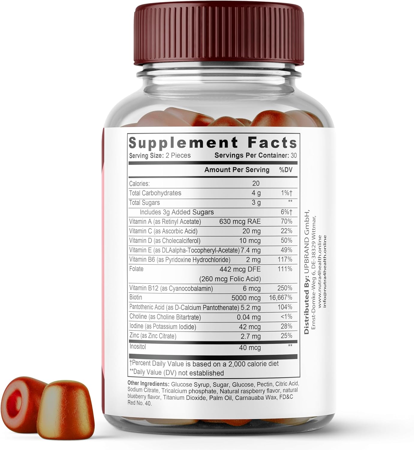 Glute Boost Vitamins for Women - BBL Yummies Butt Gummies, Big Booty Enhancer & Workout Support - 60 Gummies