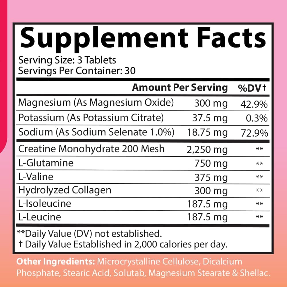 Glute Builder Supplement for Women - Angry Supplements Better Booty BBL Tablets with Creatine, Collagen, and BCAA's for Booty Gains and Muscle Building (90ct)