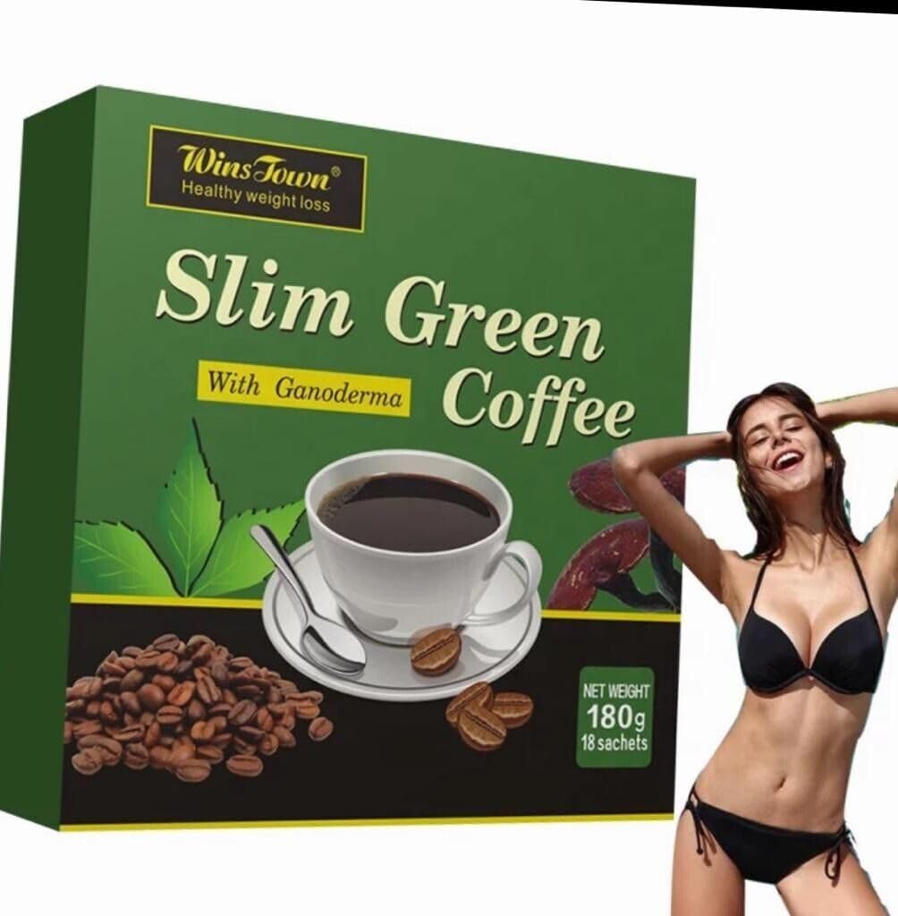 Gluten-Free Green Coffee Bean Extract Powder - Premium Blend with 10 Natural Health Supplements (180g, 18 Sachets)