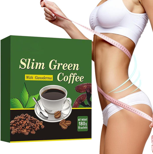 Gluten-Free Green Coffee Bean Extract Powder with 10 Natural Health Blends - 180g (18 Sachets)