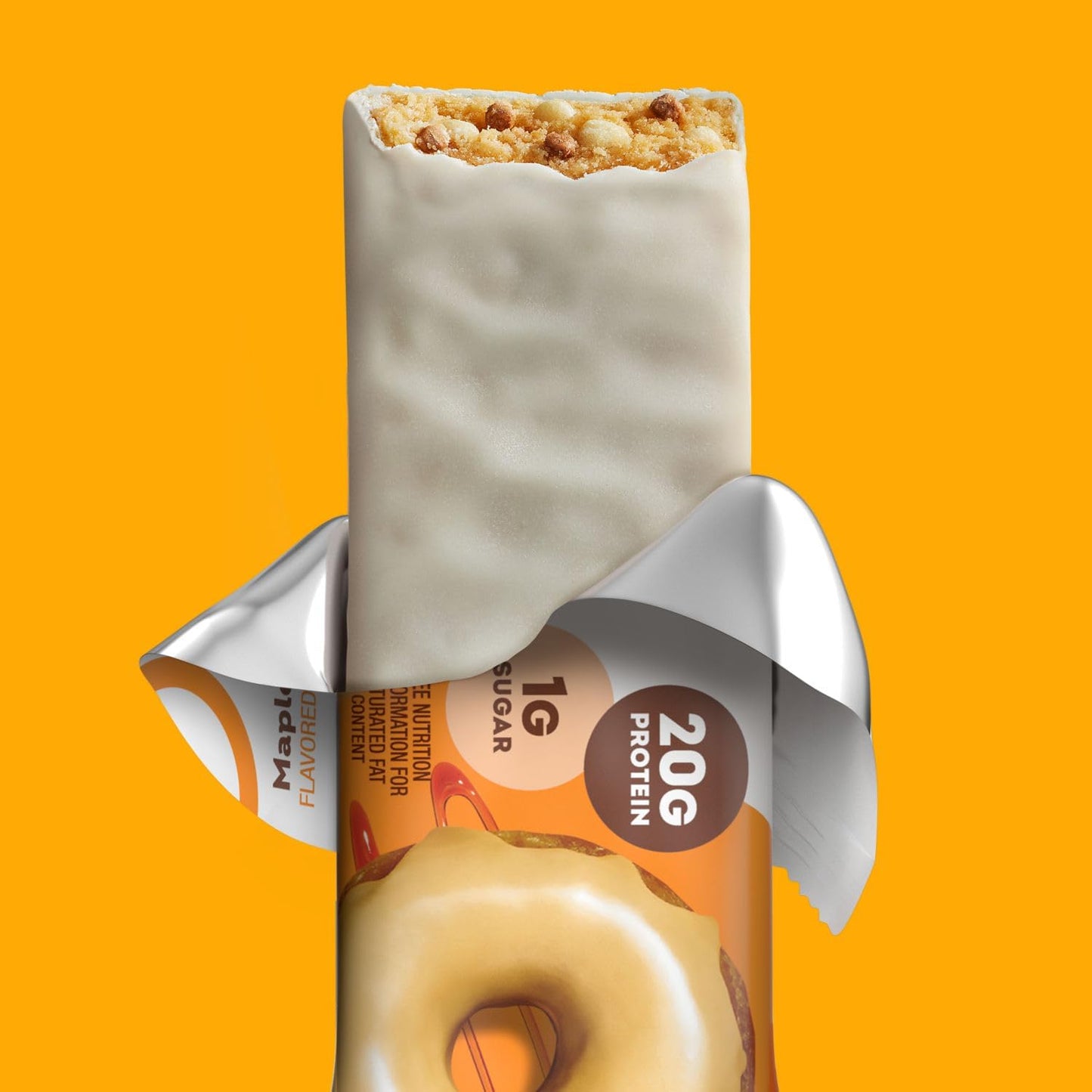 Gluten Free Maple Glazed Doughnut Protein Bars with 20g Protein - 12 Count