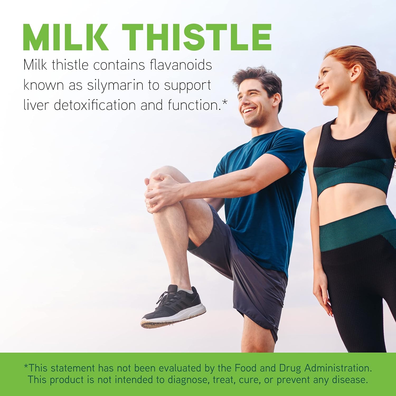 Gluten-Free Milk Thistle Supplement for Liver, Kidney, and Digestive Health - 90 Capsules