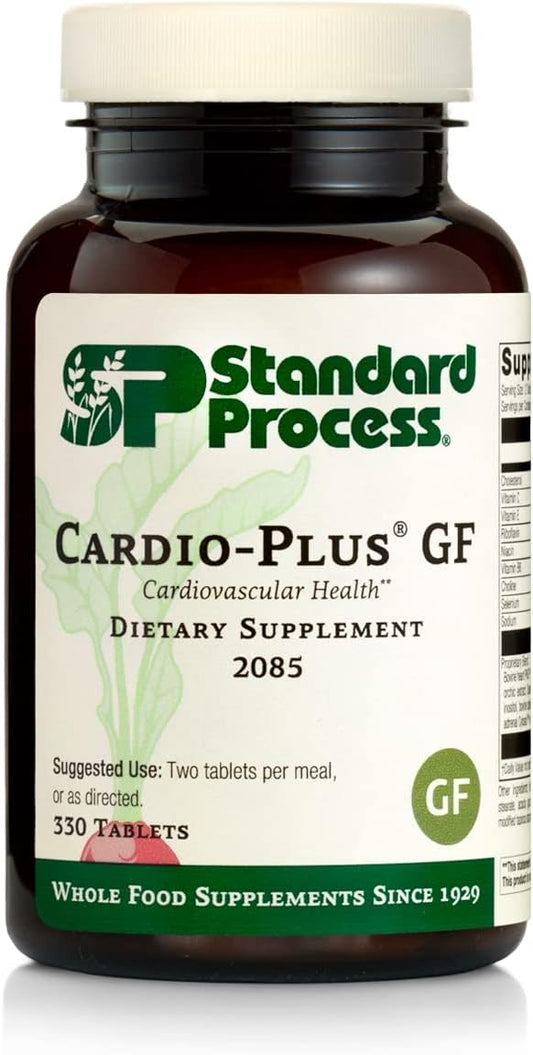 Gluten-Free Standard Process Cardio-Plus - Supports Heart Health with Vitamins C, E, B6, Riboflavin, Niacin, Choline, Selenium - 330 Tablets