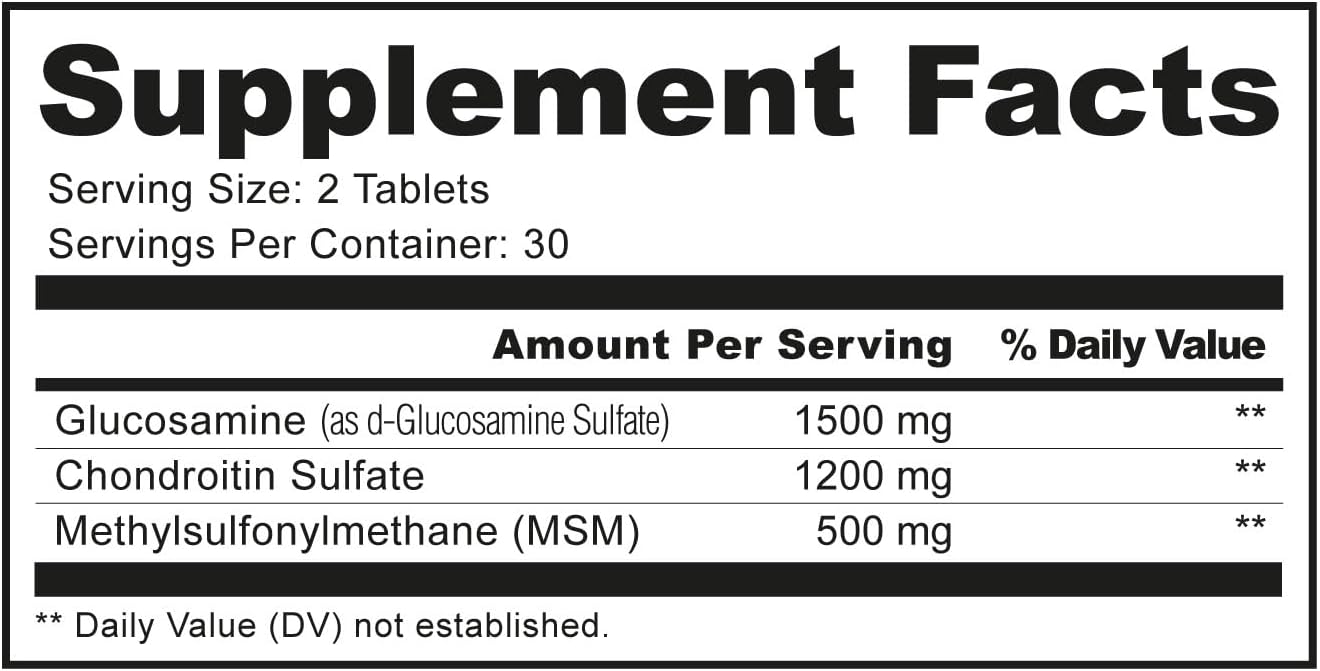 Gluten-Free VITA CHROME ChondroMax Supplement for Joint Health - 60 Tablets - Men & Women - Non-GMO - USA Made