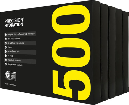 Gluten/Dairy Free Electrolyte Drink Mix - Precision Hydration Multi Strength Powders - Waterproof Individual Servings - No Artificial Ingredients (Yellow Packet, Pack of 40)