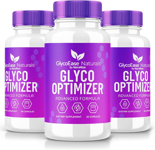 GlycoEase Glycogen Support Supplement (3 Pack) - All-Natural Advanced Formula for Optimal Glycogen Levels - 180 Capsules by NutraRize