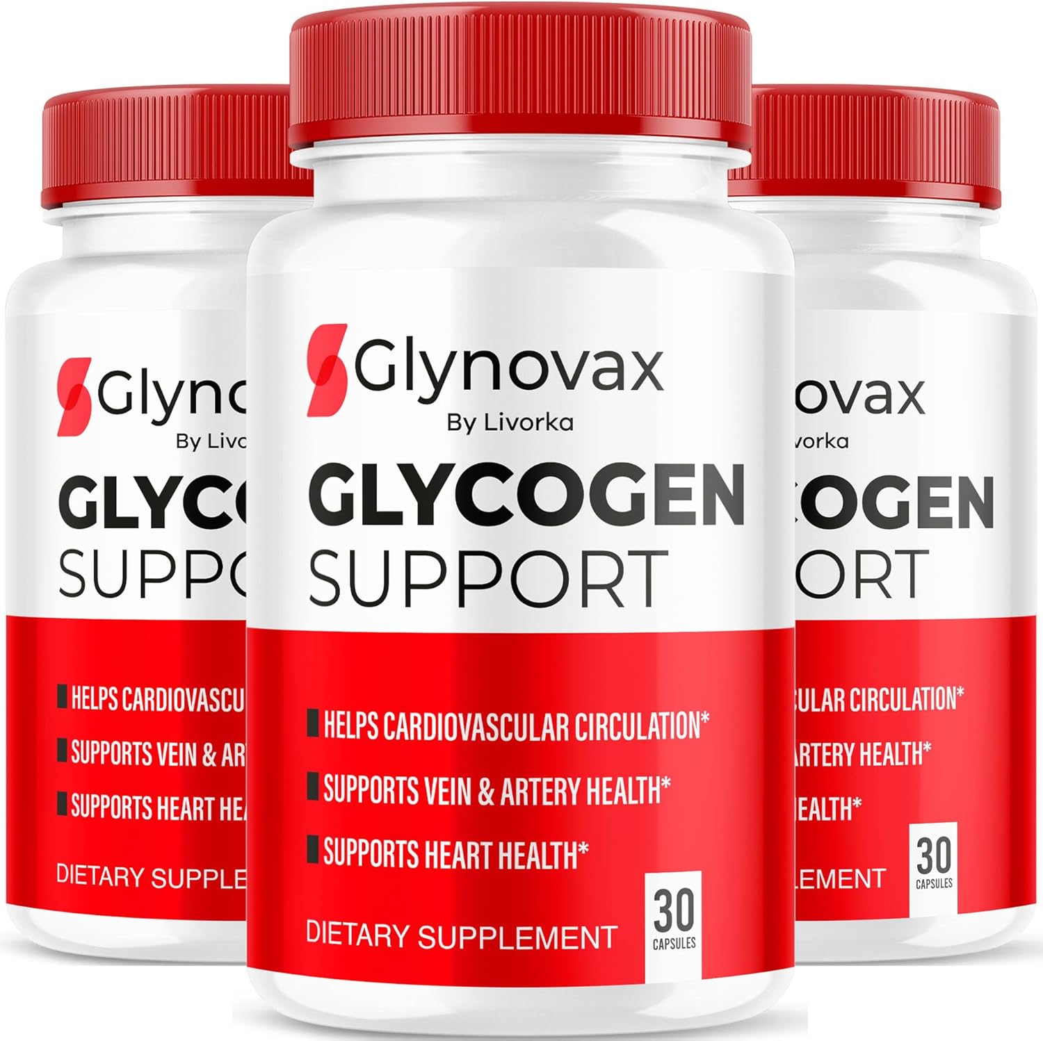 Glynovax All-Natural Support Pills (3 Pack) for Optimal Health - Official Advanced Formula with 90 Capsules